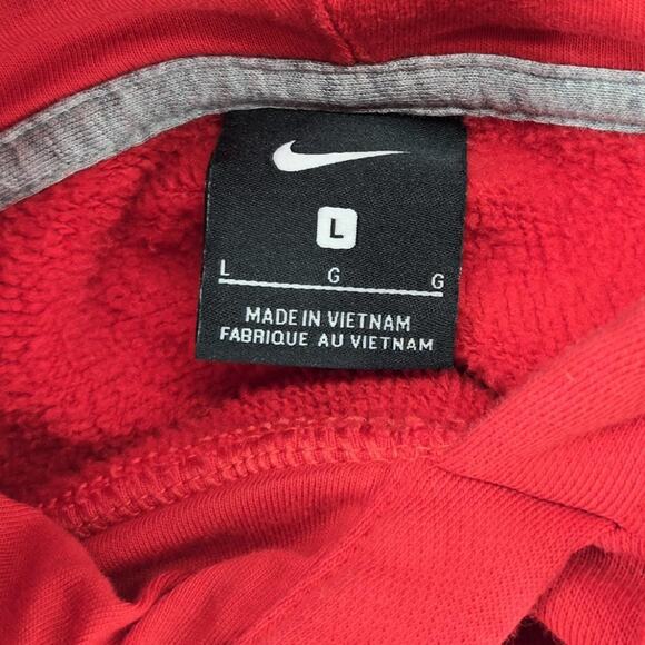 Nike Hoodie Mens Large Pullover Athletic Kangaroo Pocket 836123-657 Swoosh - Picture 3 of 10